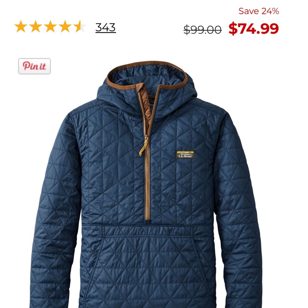 Men’s Insulated Pullover LL Bean